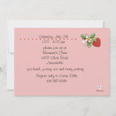 ベリースイート-フォトバースデーパーティーの招待 招待状 (裏面)