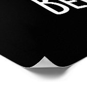 ベリースウィートおもしろいストロベリープンダークBG ポスター (角)