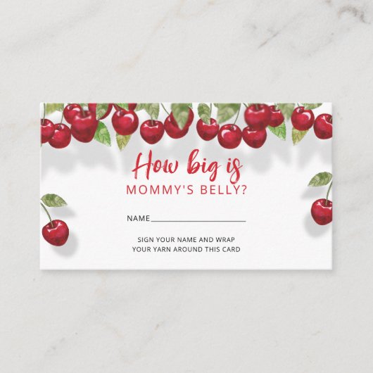 ベリースウィートさくらんぼママのお腹の大きさ エンクロージャーカード (正面)