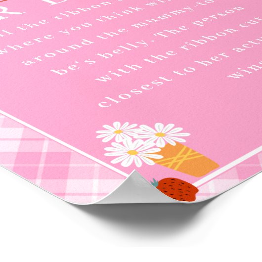 ベリースウィートどのように大きい彼女の腹の赤ちゃんシャワーゲーム ポスター (角)