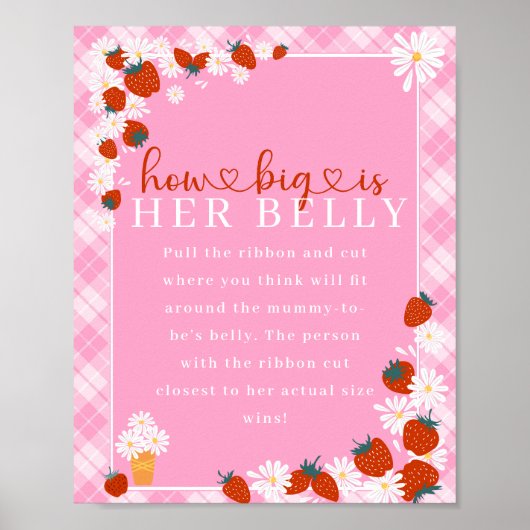 ベリースウィートどのように大きい彼女の腹の赤ちゃんシャワーゲーム ポスター (正面)