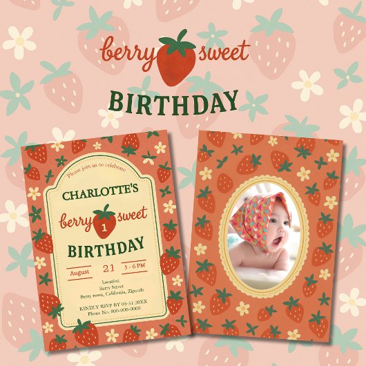 ベリースウィートの誕生日の写真 招待状