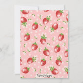 ベリースウィートイチゴテーマ誕生日招待状 招待状 (裏面)