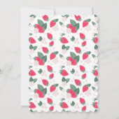 ベリースウィートガールの最初の誕生日パーティー – イチゴ 招待状 (裏面)