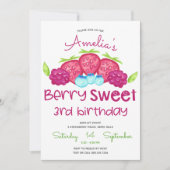 ベリースウィートガールの3rd誕生日招待状 招待状 (正面)