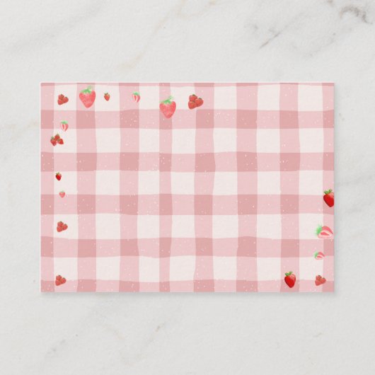 ベリースウィートコケ市松模様にッケオムツラッフル エンクロージャーカード (裏面)