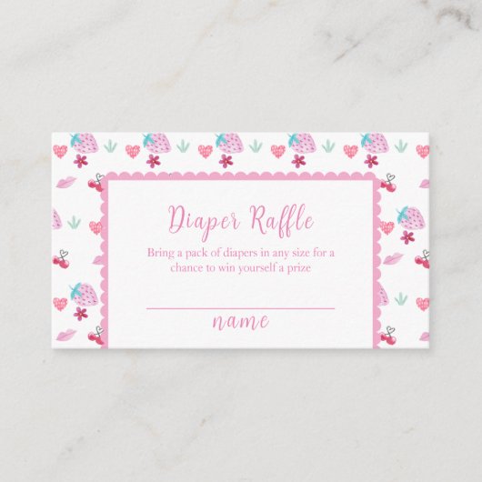 ベリースウィートスイートスィートオムツラッフルベビーシャワー エンクロージャーカード (正面)