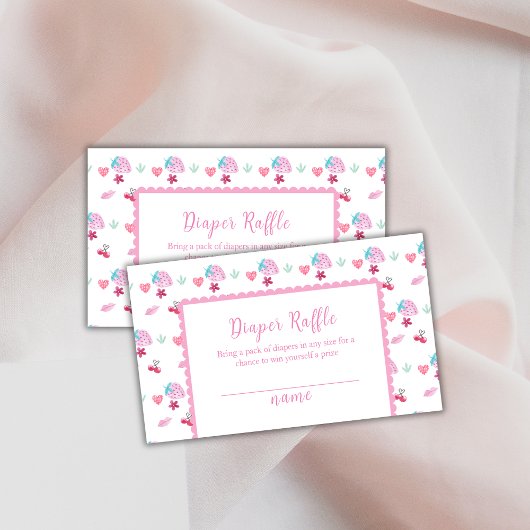 ベリースウィートスイートスィートオムツラッフルベビーシャワー エンクロージャーカード