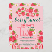 ベリースウィートストロベリーオールドバースデーパーティー 招待状 (正面/裏面)