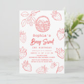 ベリースウィートハンドドロッドスタローベリーガール誕生日 招待状 (スタンド正面)