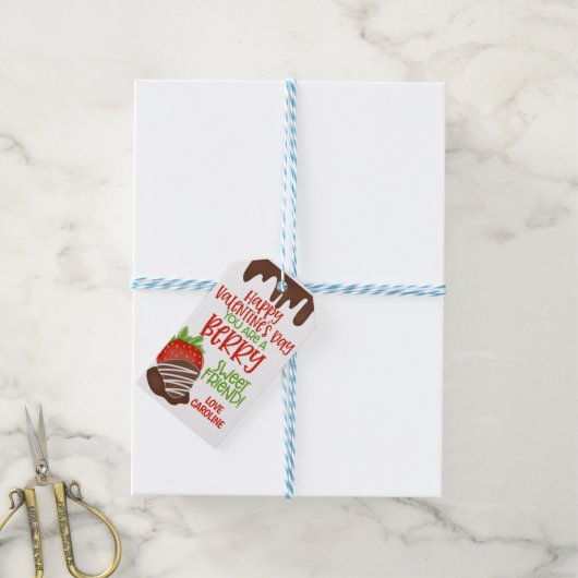 ベリースウィートバレンタインメッセージカード ギフトタグ (より糸付き)