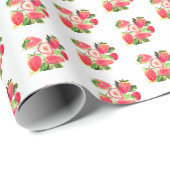 ベリースウィートバースデーパーティーストロベリーフルーツサマー ラッピングペーパー (ロールコーナー)