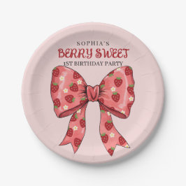 ベリースウィートパーティの招待状 ペーパープレート