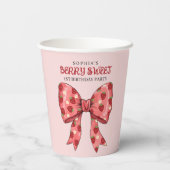 ベリースウィートパーティの招待状 紙コップ (裏面)