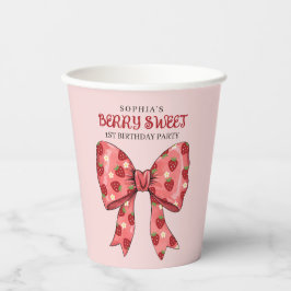 ベリースウィートパーティの招待状 紙コップ