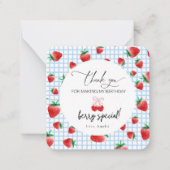 ベリースウィートファースト誕生日サンキューカード ノートカード (正面)