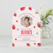 ベリースウィートファースト誕生日招待状 招待状 (スタンド正面)