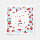 ベリースウィートファースト誕生日 スタンダードカクテルナプキン (正面)