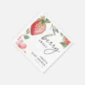 ベリースウィートフローラベビーシャワー スタンダードカクテルナプキン (角)