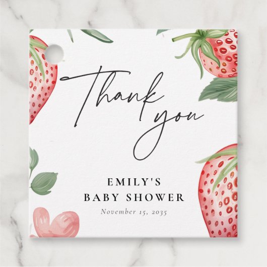 ベリースウィートフローラベビーシャワー フェイバータグ (正面)