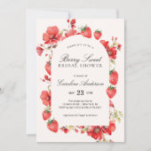 ベリースウィートブライダルシャワーイチゴフローラ 招待状 (正面)