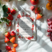 ベリースウィートブライダルシャワーイチゴフローラ 招待状