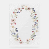 ベリースウィートブライダルシャワーベリーフラワーウェルカム アクリルサイン (正面)