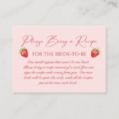 ベリースウィートブライダルシャワーレシピリクエスト エンクロージャーカード (正面)