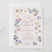 ベリースウィートブライダルシャワーワイルドベリー&フラワーズ 招待状 (正面)