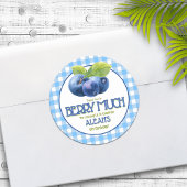 ベリースウィートブルーベリーバースデーパーティーありがとう ラウンドシール