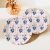 ベリースウィートブルーベリー1st誕生日ピンクギンガム ペーパープレート