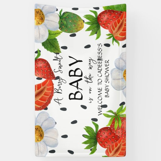 ベリースウィートベビーが途中ベビーシャワーのサイン 横断幕 (縦)