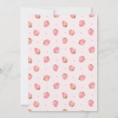 ベリースウィートベビーオンザウェイストロベリーベビーシャワー 招待状 (裏面)