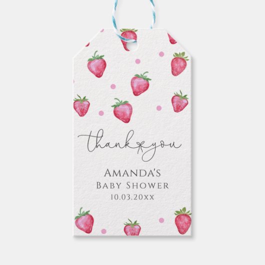 ベリースウィートベビーシャワーありがとう ギフトタグ (正面)