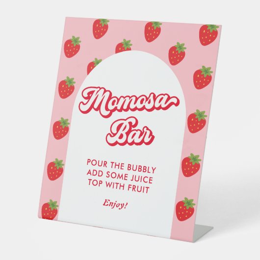 ベリースウィートベビーシャワーテーマモモモザバー 台座サイン (正面)