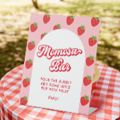 ベリースウィートベビーシャワーテーマモモモザバー 台座サイン