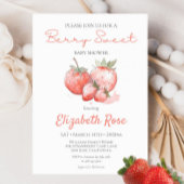 ベリースウィートベビーシャワーミニマリストの水色 招待状