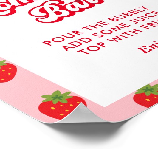 ベリースウィートベビーシャワーモモモザバー ポスター (角)