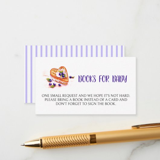 ベリースウィートベビーシャワー秋ブックスベビー エンクロージャーカード (正面/裏面インサイチュ)