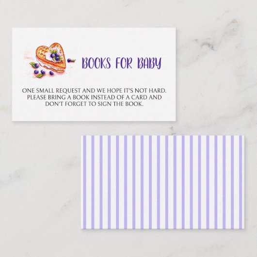 ベリースウィートベビーシャワー秋ブックスベビー エンクロージャーカード (正面/裏面)