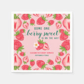 ベリースウィートベビーストロベリーベビーシャワーカスタム スタンダードカクテルナプキン (正面)