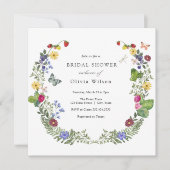 ベリースウィートボホワイルドフラワーブライダルシャワー 招待状 (正面)
