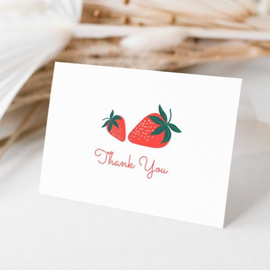 ベリースウィートレッドストロベリーサンキュー サンキューカード