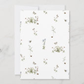 ベリースウィートワイルドフラワーウォーターカラーベビーシャワー 招待状 (裏面)