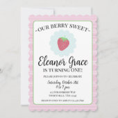 ベリースウィートワンファースト誕生日 招待状 (正面)