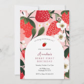 ベリースウィートワンファースト誕生日 招待状 (正面)