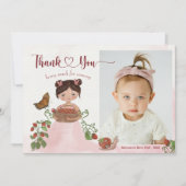 ベリースウィート子供の誕生日写真サンキューカード サンキューカード (正面)