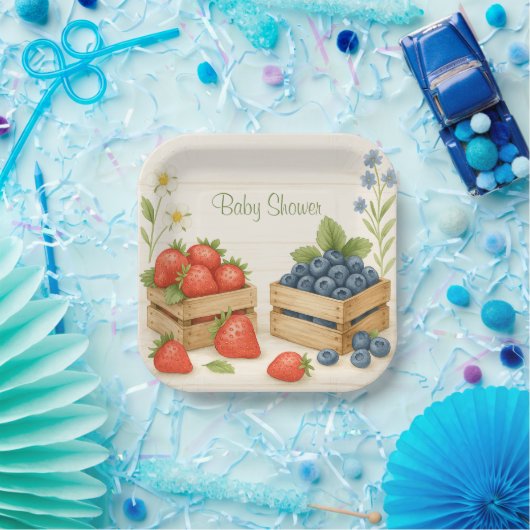 ベリースウィート素朴ベビーシャワー紙プレート ペーパープレート (パーティー)