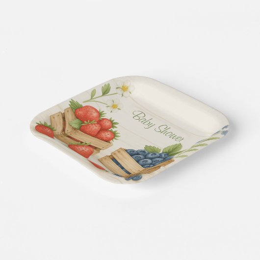 ベリースウィート素朴ベビーシャワー紙プレート ペーパープレート (傾斜あり)