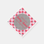 ベリースウィート誕生日ストロベリーデイジー スタンダードカクテルナプキン (角)